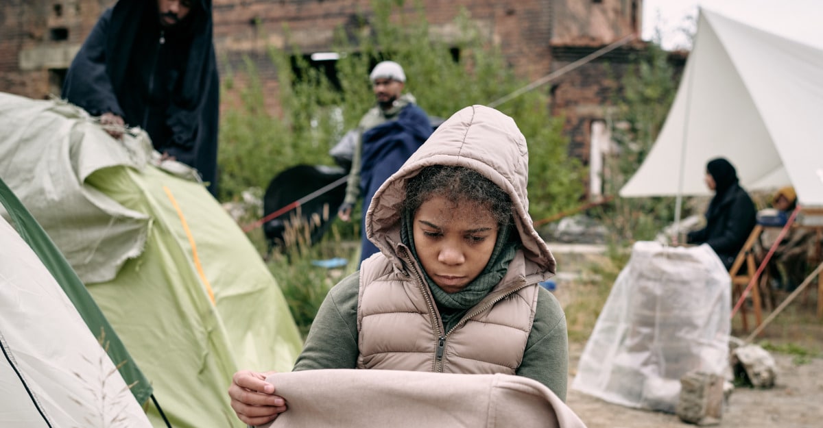 A refugee child.